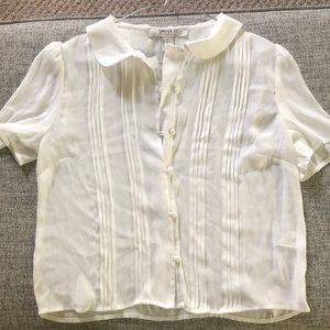 Woven ivory shirt